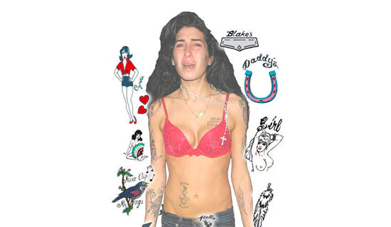 Ten Best Tattoos of Amy Winehouse
