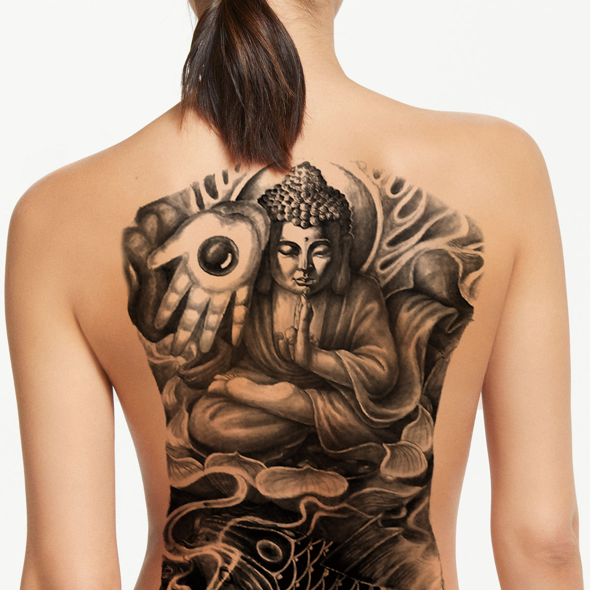 buddha tattoo line art
