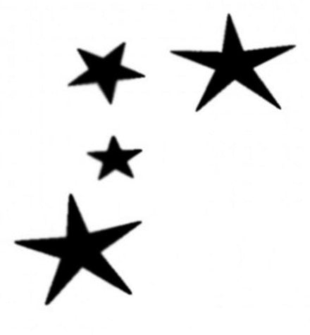 4 Sterne Schablone Fär Tattoo-Spray