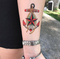 Star Anchor Tattoo