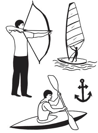 Bogenschießen Kayak Windsurfen - Lydia Leith (4 Tattoos)