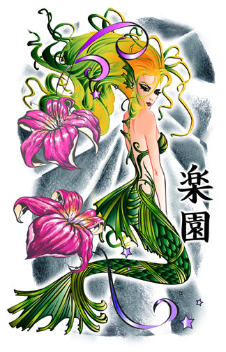 Asiatische Meerjungfrau Tattoo