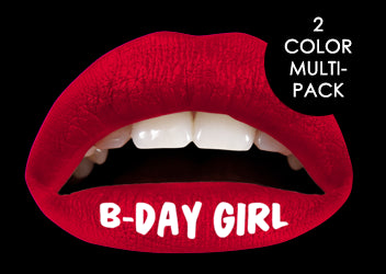 B-Day Girl Violent Lips (4 Lippen Tattoo Sätze)