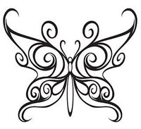 Schwarzer Body Art Schmetterling Tattoo