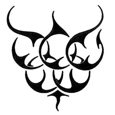 Tatuagem de Anel Olímpico Preto Tribal