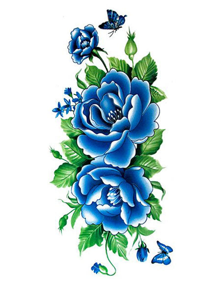 Blaue Blumen - Tattoonie