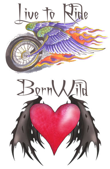 Tatuaggi Live To Ride - Born Wild