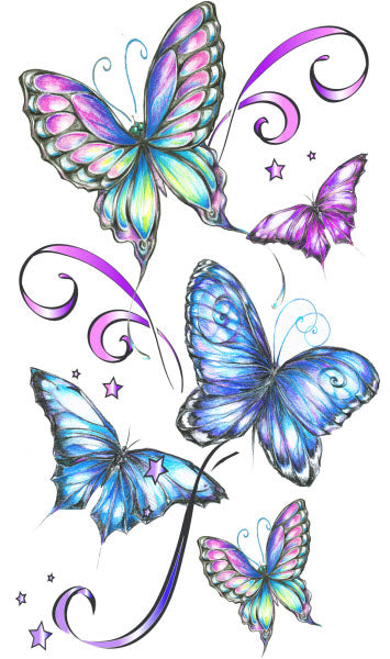Fantasy-Schmetterlinge Tattoos