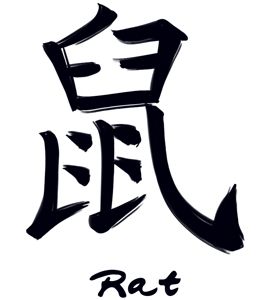 Chinesische Tierkreis Ratte Tattoo