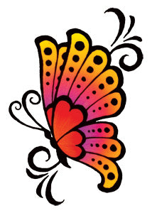 Butterfly Classic Girls Tattoo