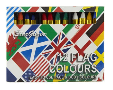 Bastoncini Trucco Colorato Stargazer - Bandiera (Confezione 12 B