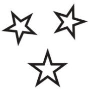Coole Tri Star Tattoo