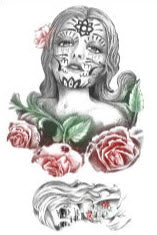 The Creepy Rose Girl - Skyn Demure Tattoos