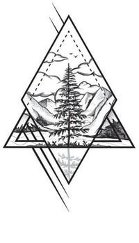 Diamond Nature Scene Tattoo