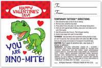 Dino-Mite Carte de Tatouage Saint Valentin