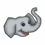 Kleiner Elefant Kopf Tattoo