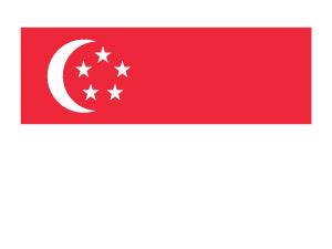 Singapur Flagge Tattoo