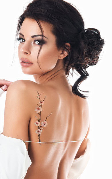 Papillons & Branches Florales (11 Tattoos)