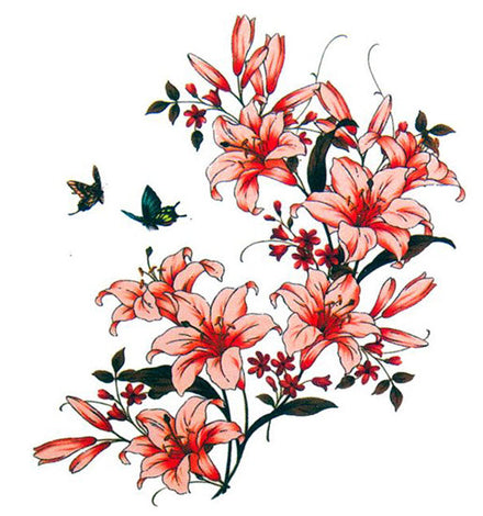 Flower Branch - Tattoonie (2 Tatuajes)