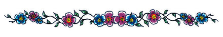 Bracelet Fleurs Bleues & Mauves