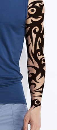 Totem mécanique de tatouage de bras/os à manches longues