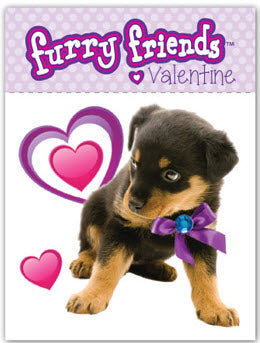 Furry Friends Carte de Tatouage Saint Valentin