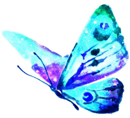 Galaxie Schmetterling Tattoo