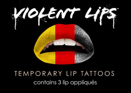 German Flag Violent Lips (3 Lippen Tattoo Sets)