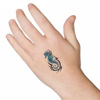 Glitter Seepferdchen Tattoo