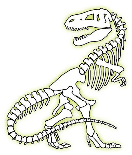 T-Rex - Tatuaggio Fluorescente