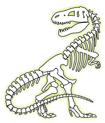T-Rex - Tatuagem Brilhante