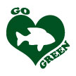Kleine Go Green Fisch Tattoo