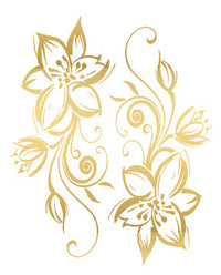 Goldenen Blumen Tattoos