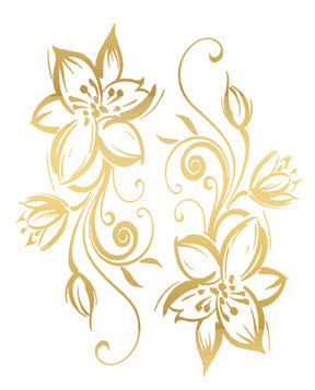 Gouden Bloemen Tattoos