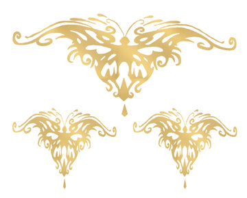 Delicieuze Gouden Vlinders Tattoos