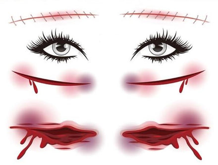 Halloween Blutverschmierte Gesichtsmaske