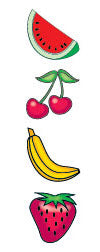Happy Fruits (4 Tattoos)