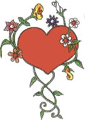 Herz und Blumen Tattoo