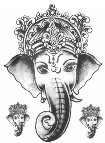 Tatouage Saint Seigneur Ganesh (3 Tattoos)