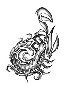Eisen Tribal Skorpion Tattoo