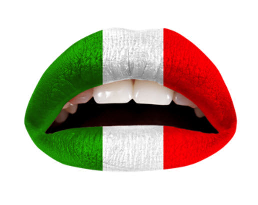 Violent Lips Italian Flag (3 Set Tatuaggi Labbra)