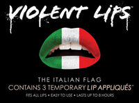 Violent Lips Italian Flag (3 Set Tatuaggi Labbra)
