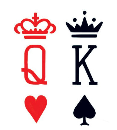 König & Königin Karten Tattoo