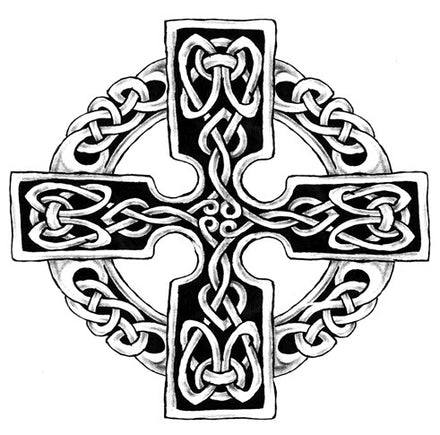 Large Celtic Mystique Cross Tattoo