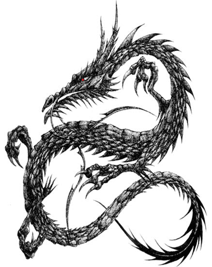 Large Oriental Dragon Tattoo