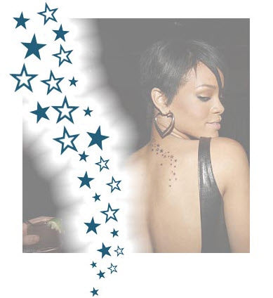Rihanna - Sterren Groot Tattoo
