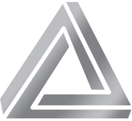 Triangle Argent Métallique Tattoo