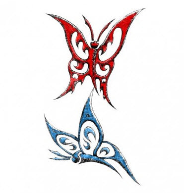 Rhona Mitra - Schmetterling Tattoo