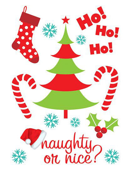 Naughty Or Nice Vacances Multi Tattoos Paillettes  (13 Tattoos)