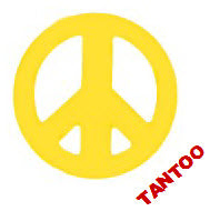Peace Sign Tantoos (20 Sun Tan Stickers)